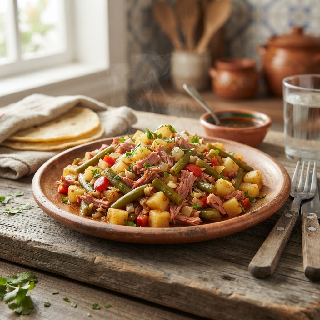 Picadillo de Papas con Jamón Prensado