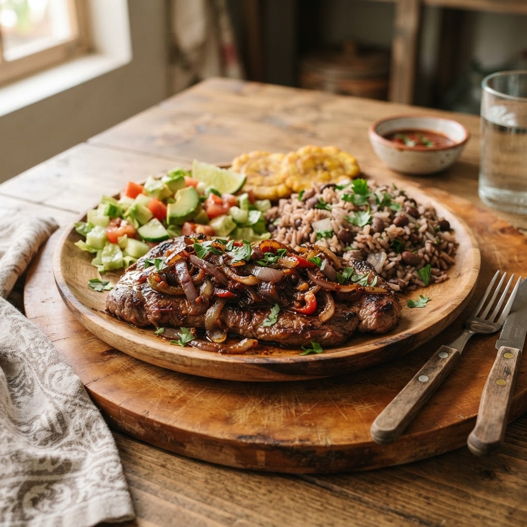 Bistec Encebollado a la Tica