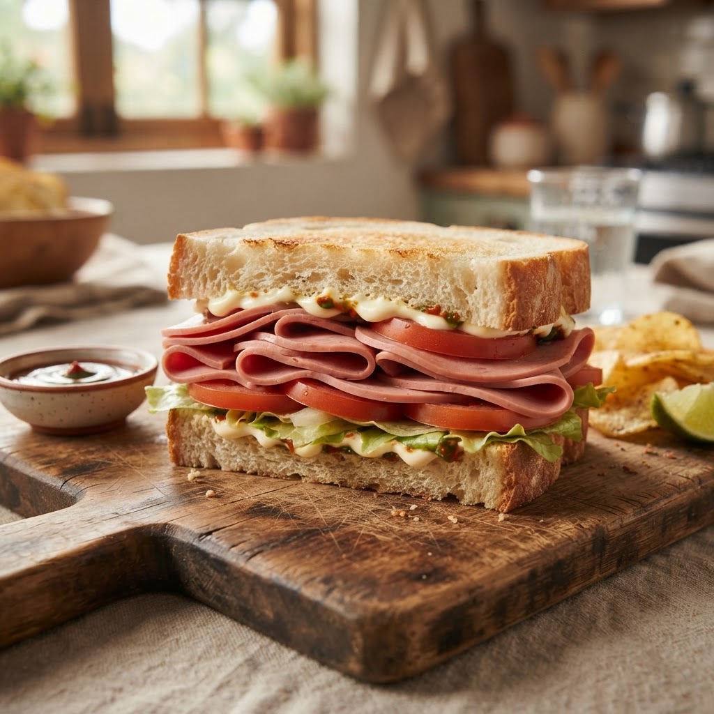 Sándwich Tico de Mortadela