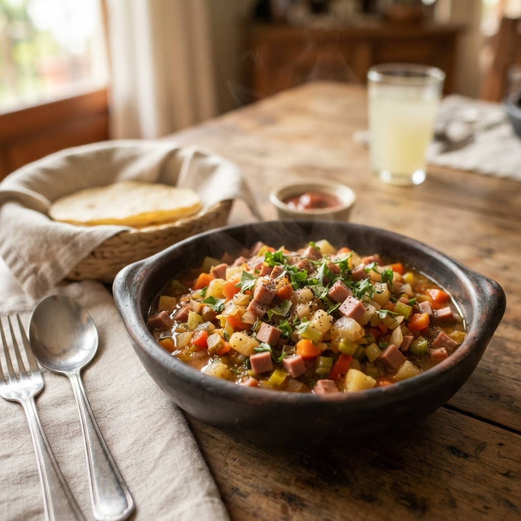 Picadillo de Mortadela con Papita