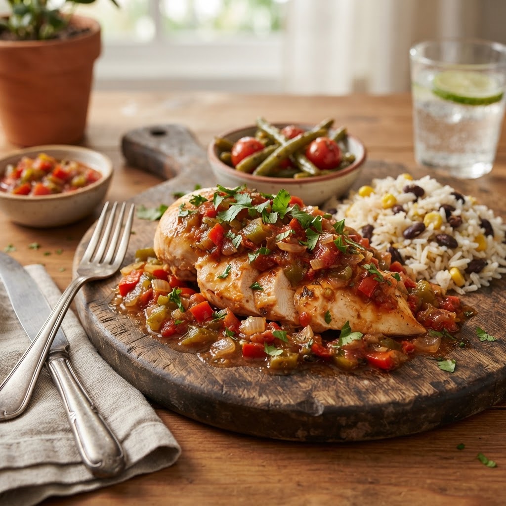 Pechuga en Salsa de Vegetales