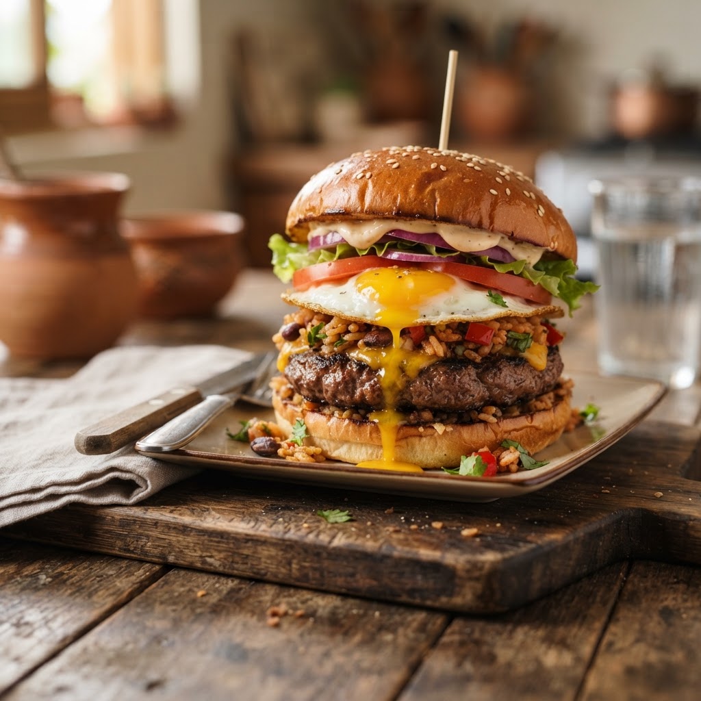 Hamburguesa Tica con Huevo