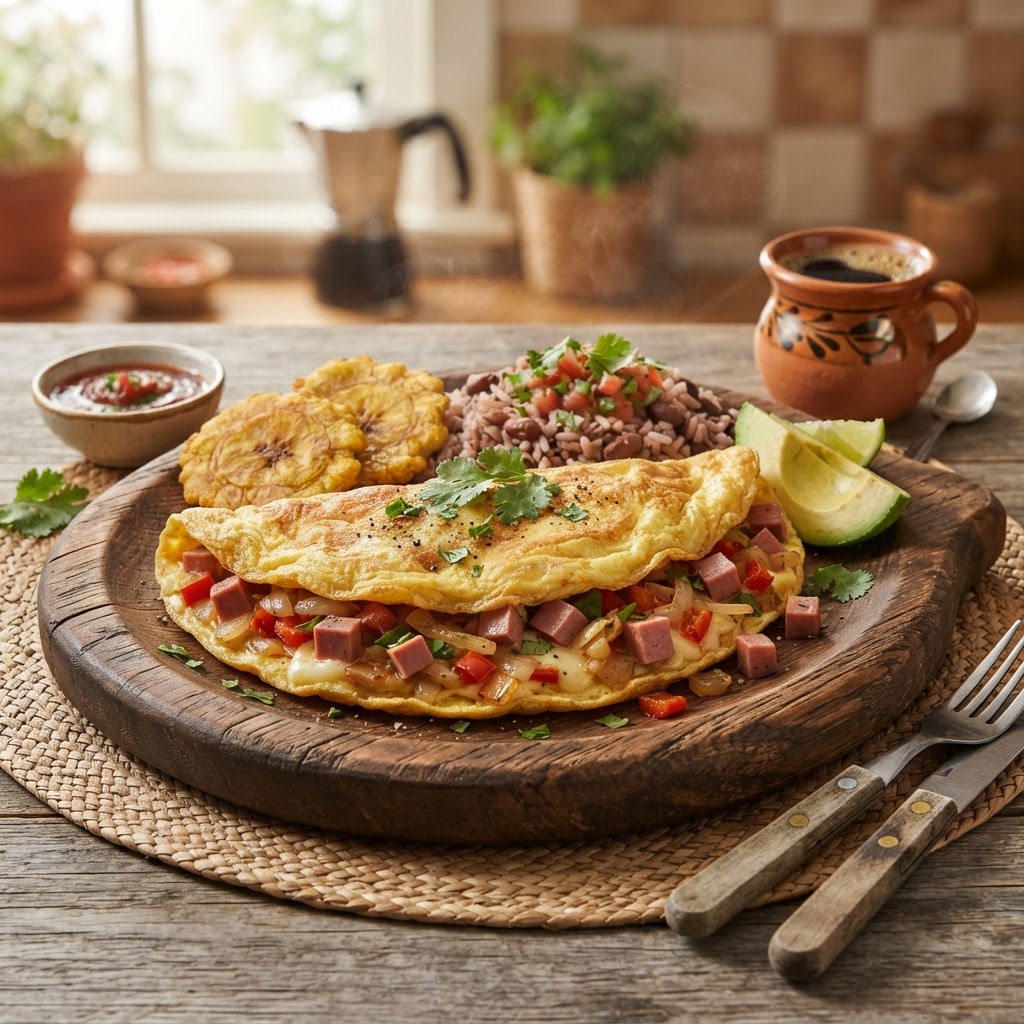Omelette Tico de Mortadela