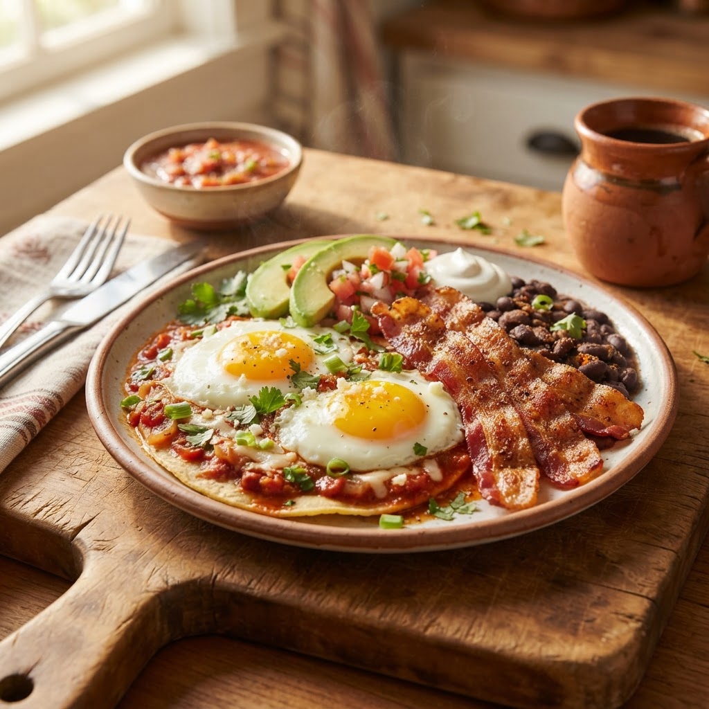 Huevos Rancheros con Tocineta
