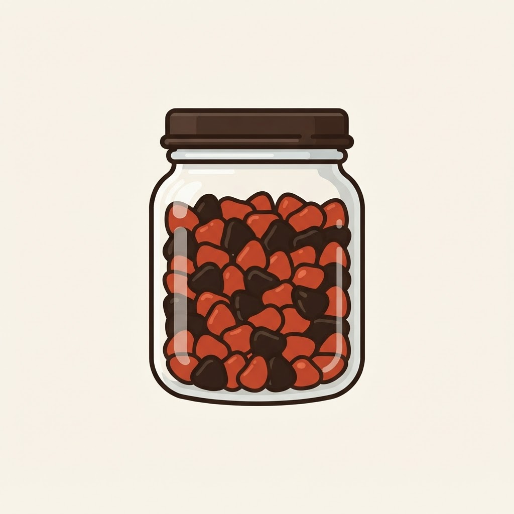 Glass-jar sealed