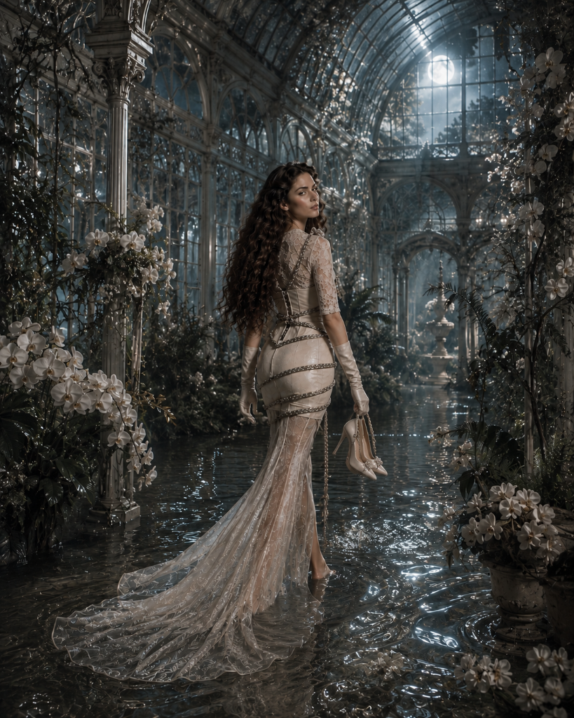 Mirror I — Sissi in the flooded greenhouse