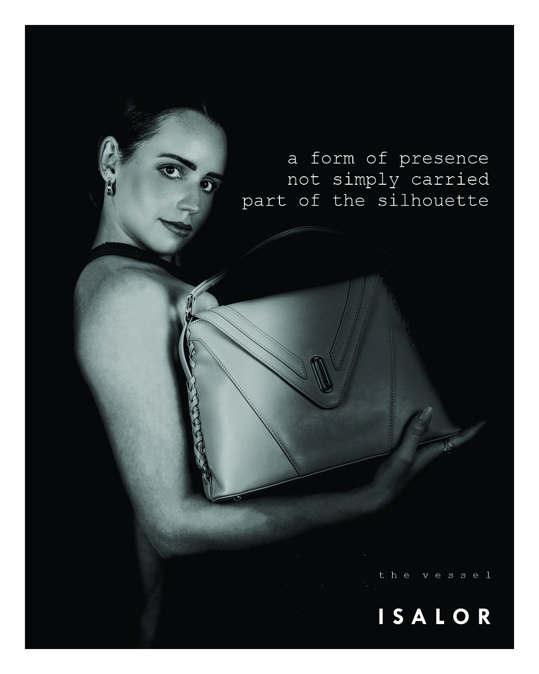 The Vessel bag in an editorial portrait by ISALOR