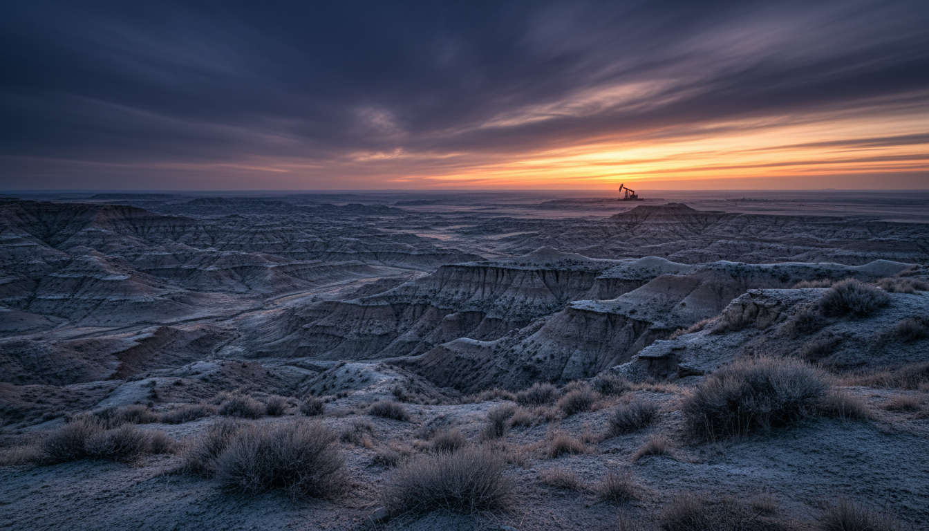 North Dakota Badlands at dawn