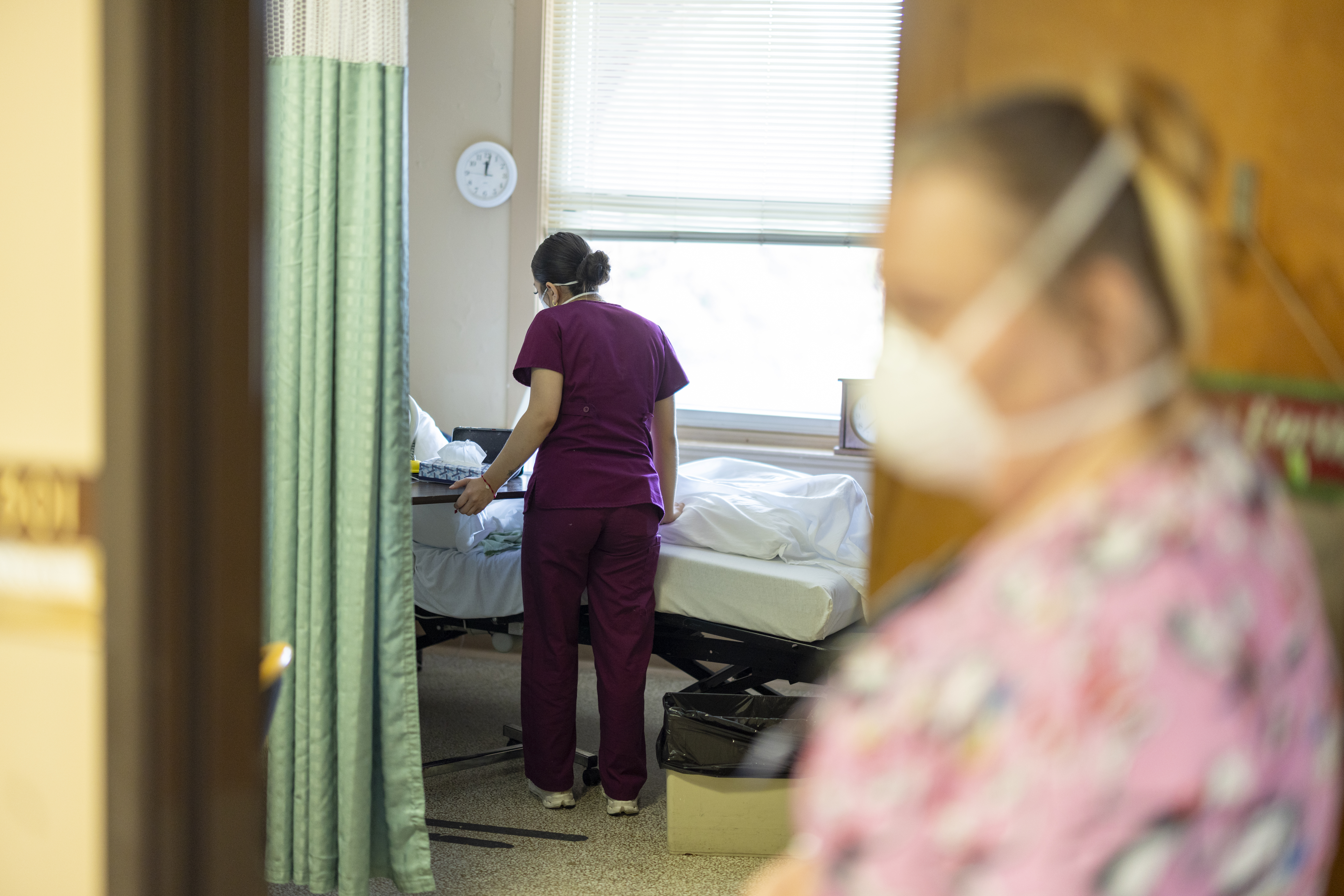 Nursing staff providing attentive, compassionate care.