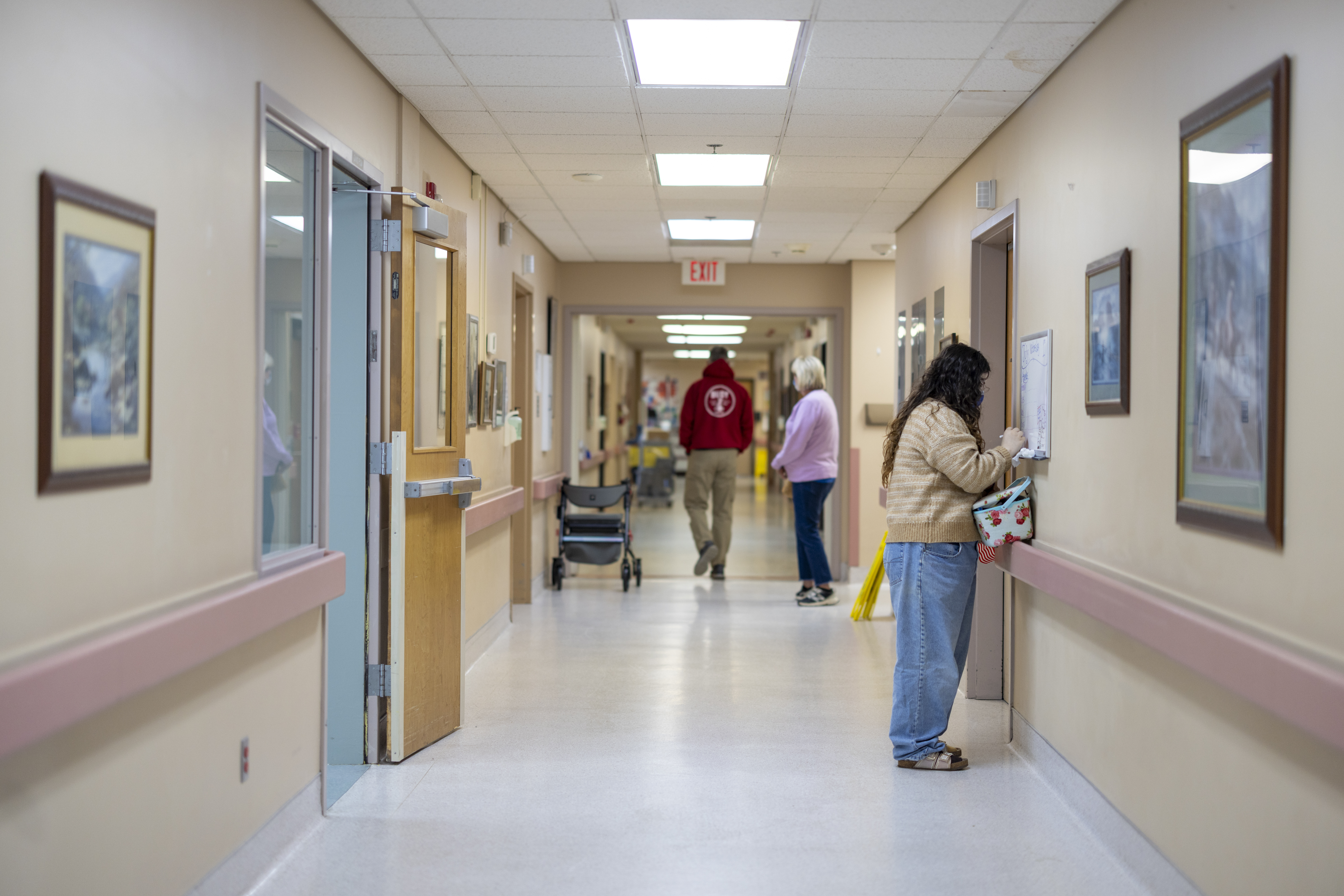 A resident hallway in the current skilled nursing facility.