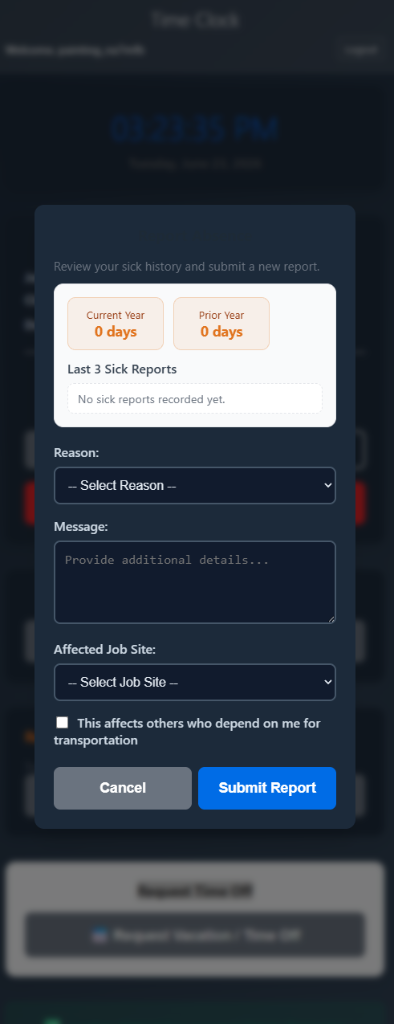 Real mobile standard operating procedure interface