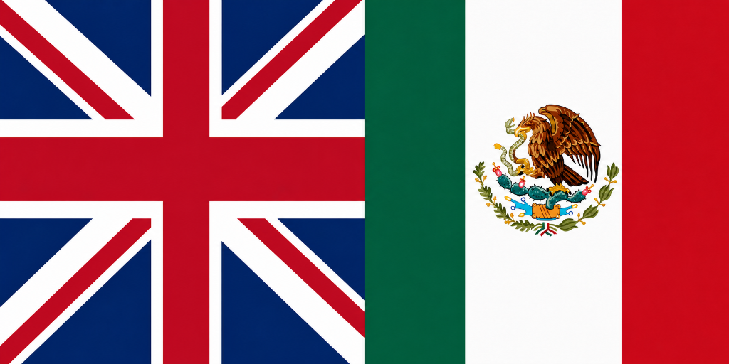 UK and Mexico flags