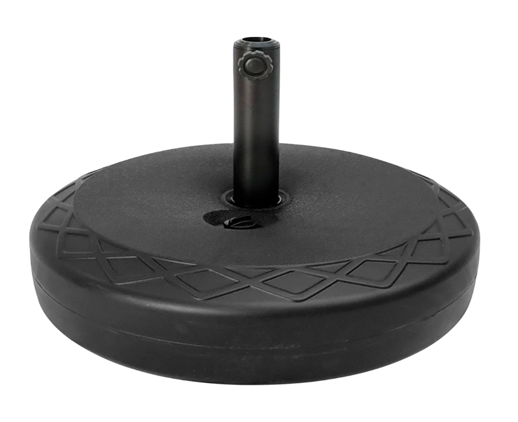 Base Market negra de 30 kg para sombrilla de poste central