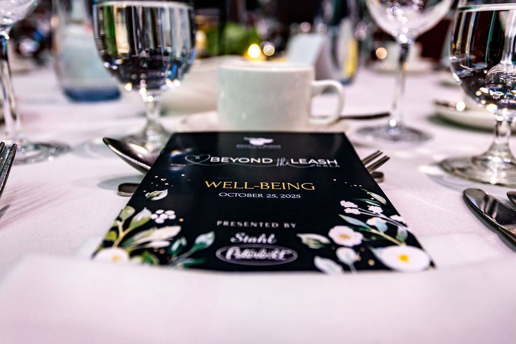 Gala 2025 Beyond the Leash program on table setting