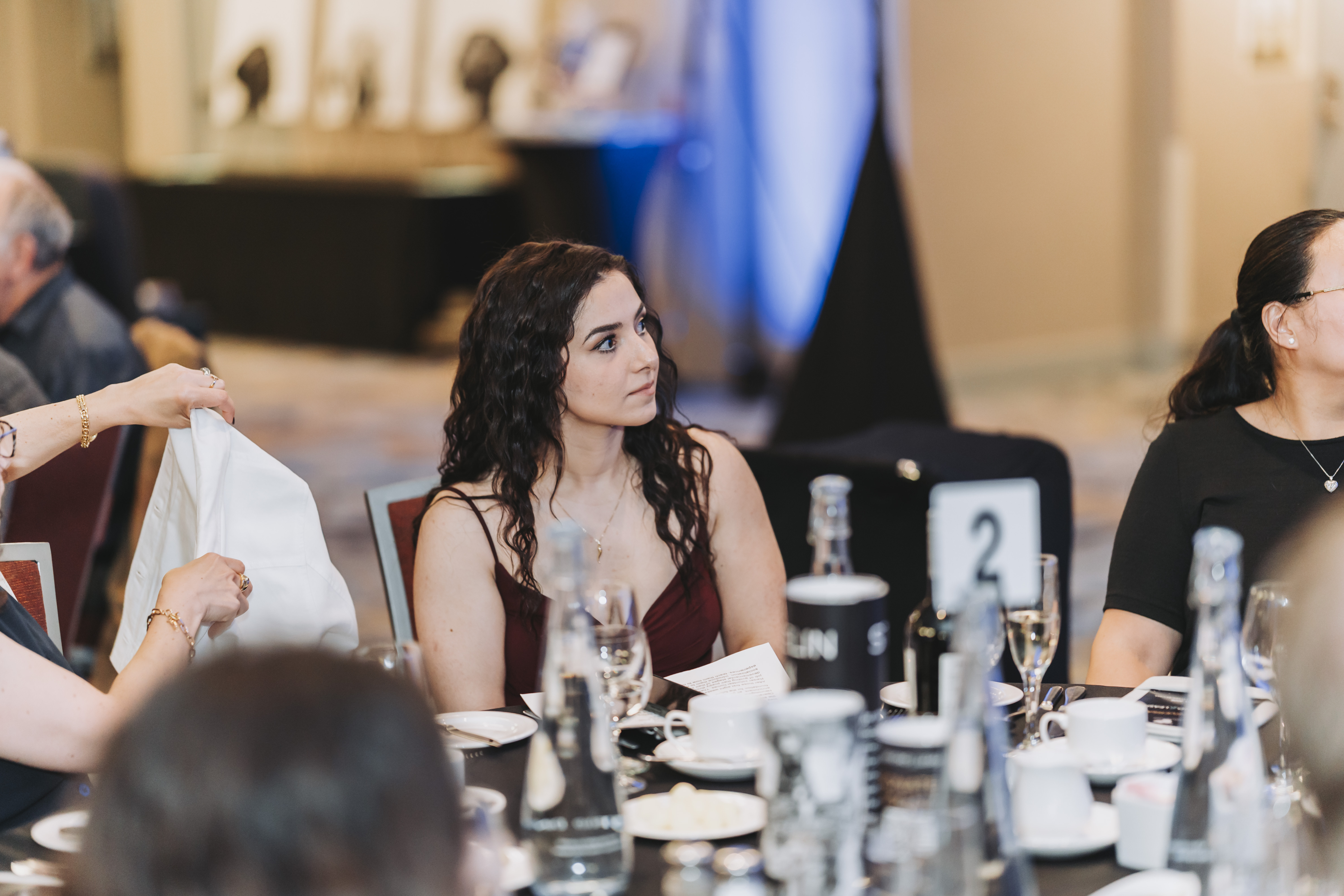 Guests seated at table two during the gala dinner