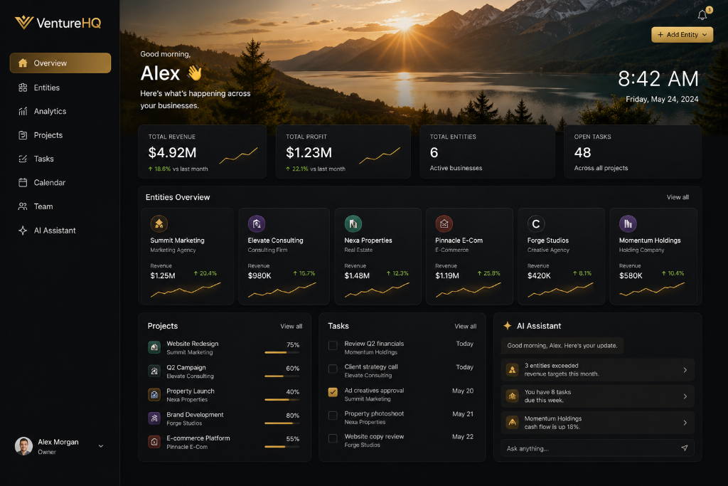 VentureHQ Dashboard