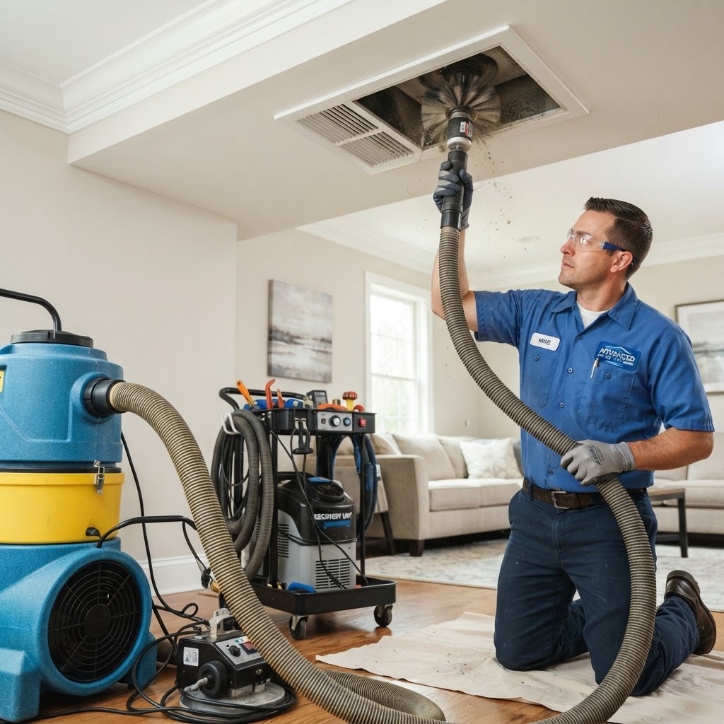 Duct Cleaning service technician