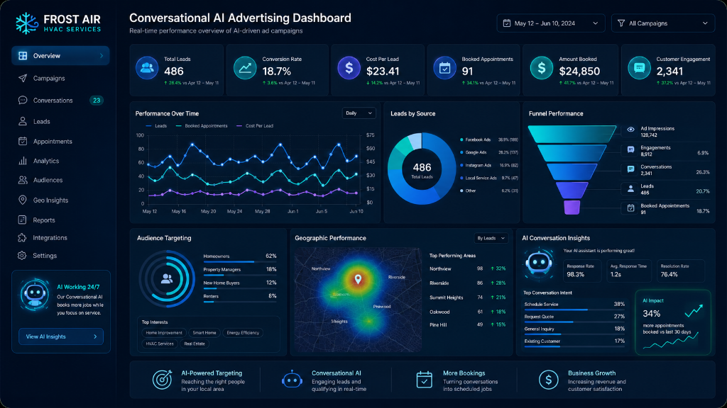 ChatGPT advertising interface for home services