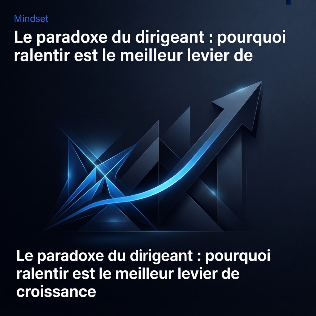 Le paradoxe du dirigeant : pourquoi ralentir est le meilleur levier de croissance
