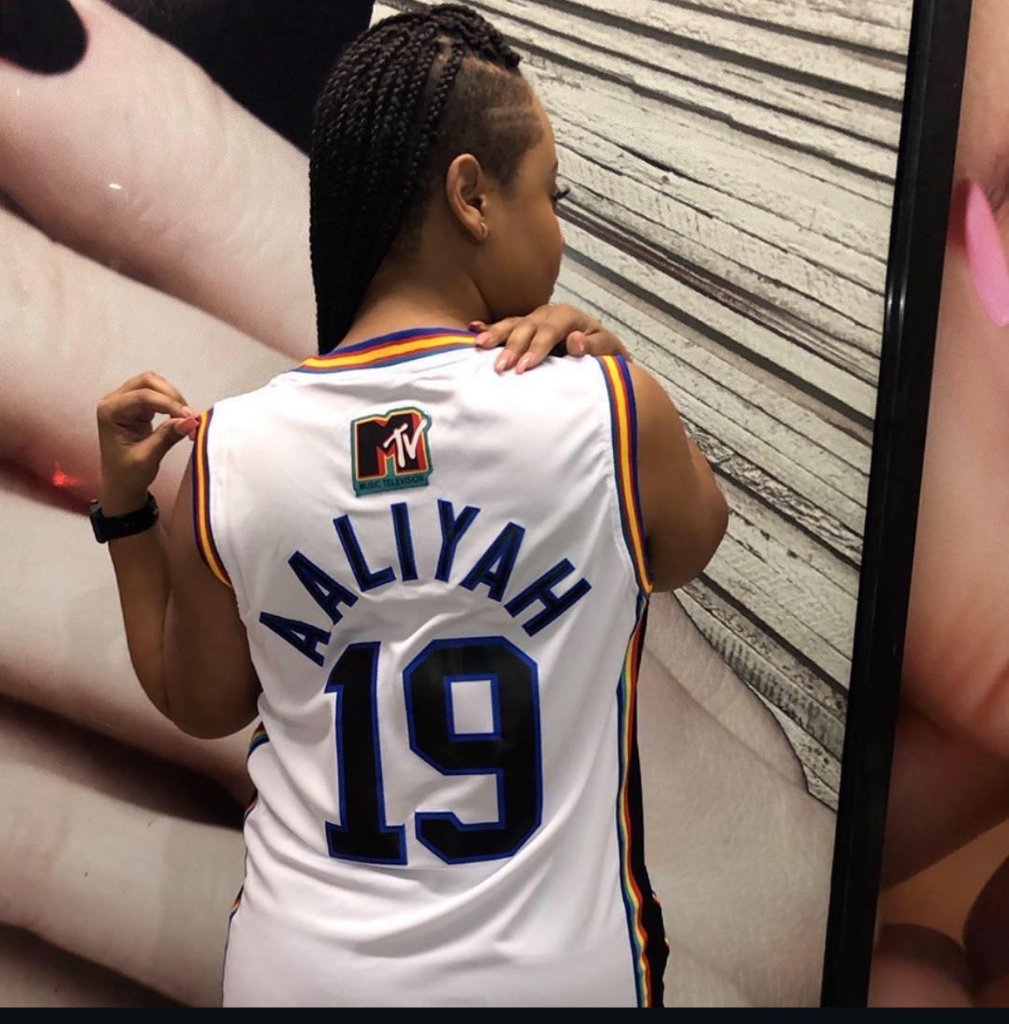 Custom Aaliyah jersey — my name, my number. Love it!