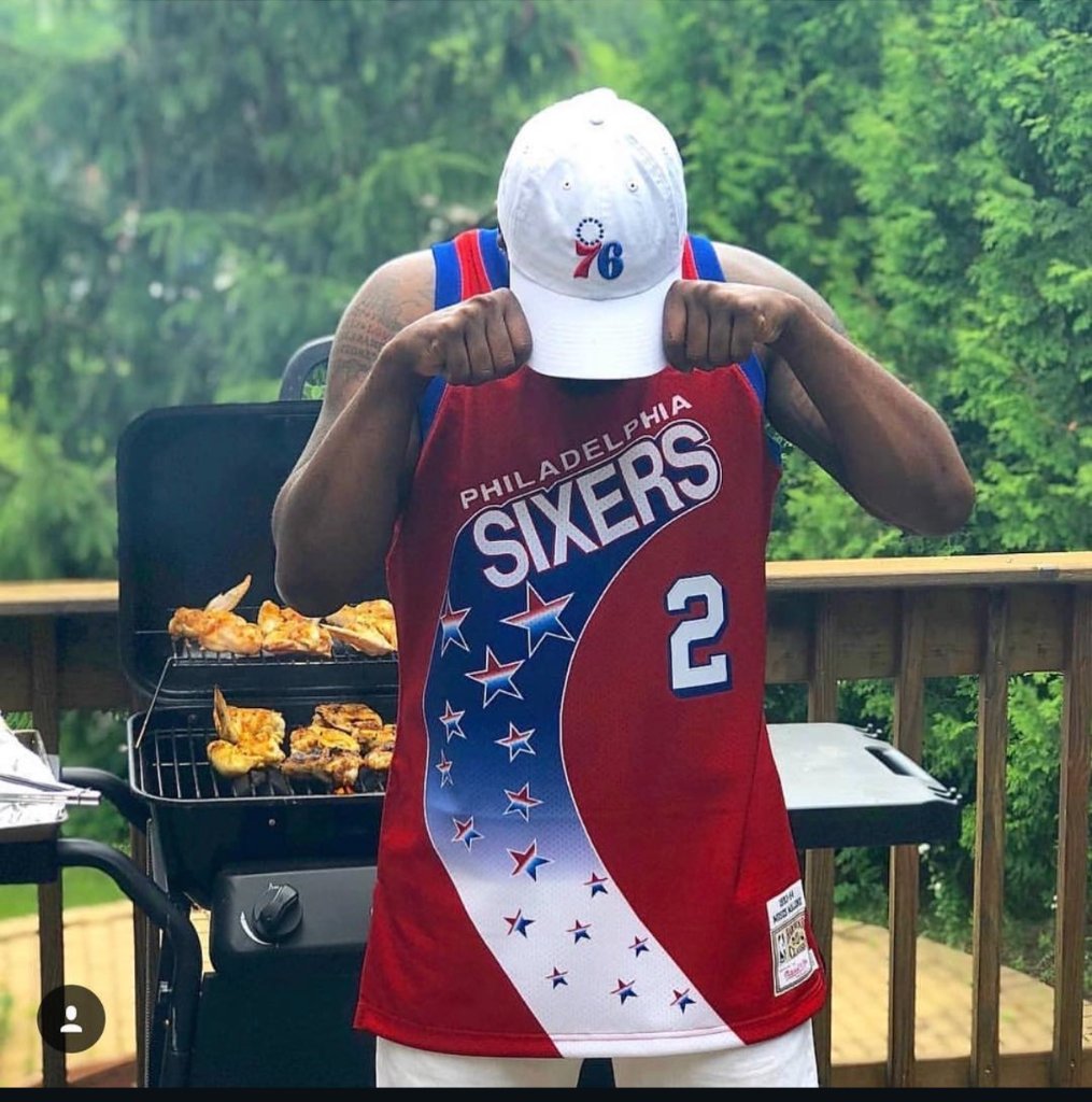 76ers jersey on game day. Quality is unreal.
