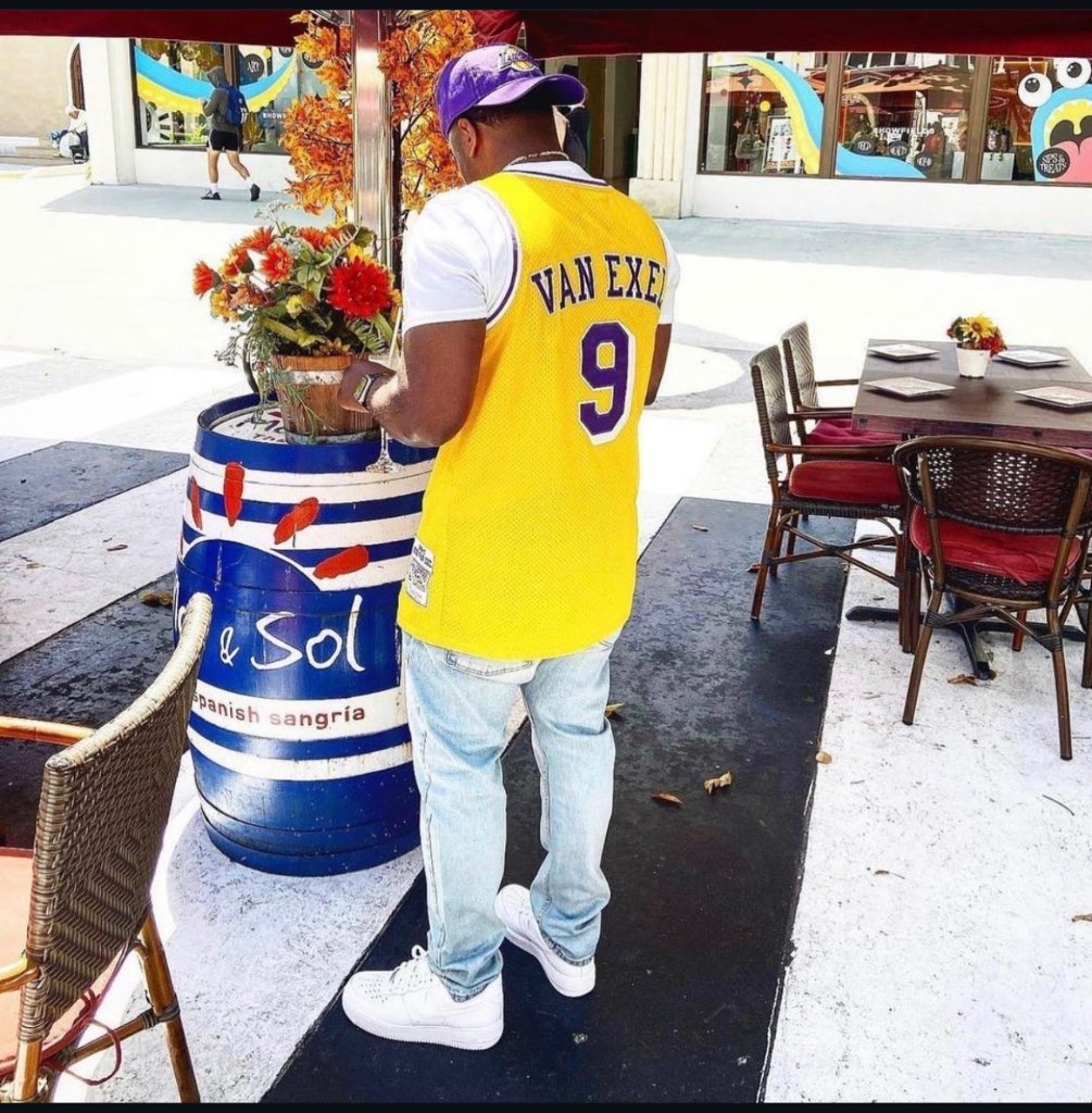 Van Exel throwback. Out here repping the classic.