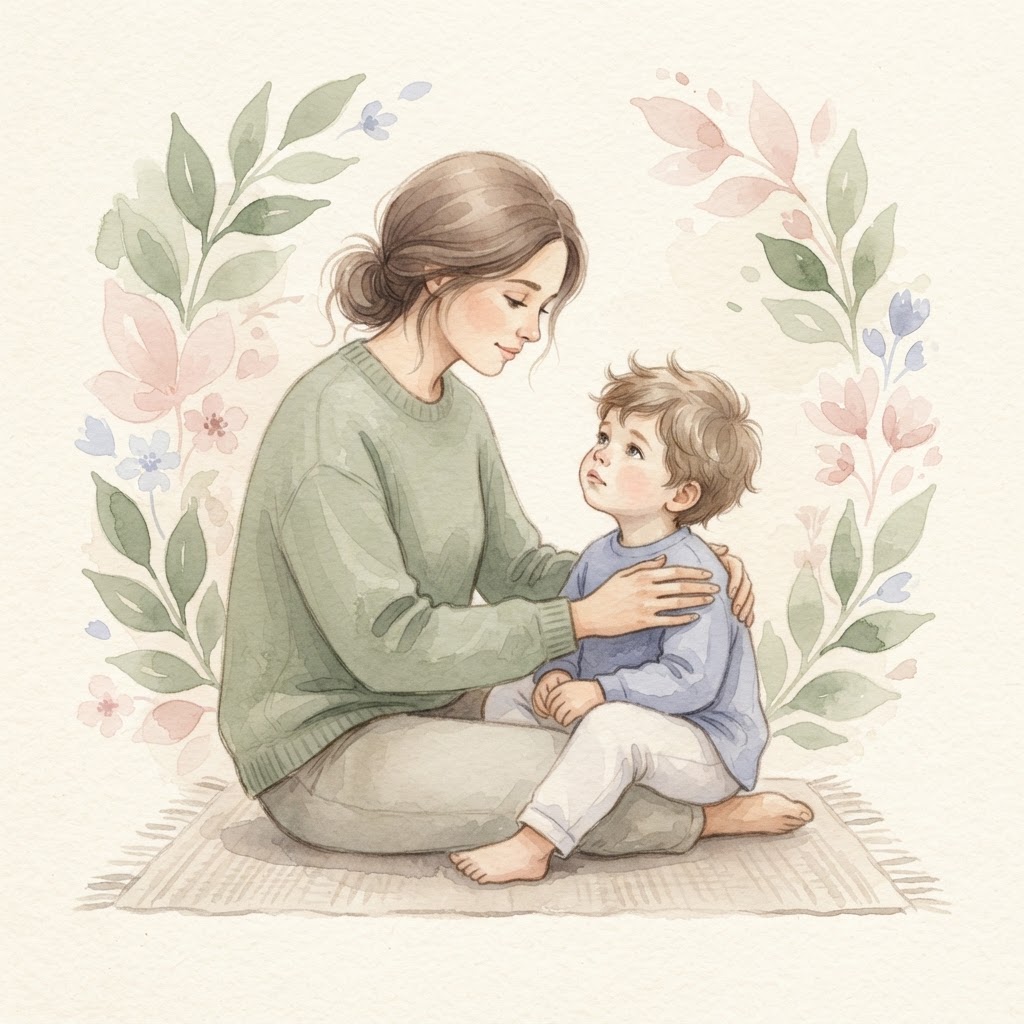 Parent and child sharing a quiet moment