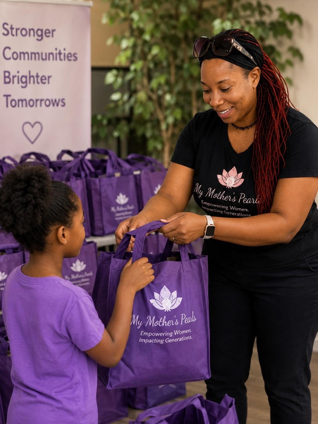 African American and Latina women at a community outreach event