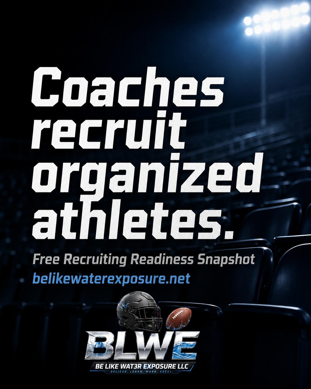 Coach-guided athlete development and recruiting preparation with Be Like Wat3r Exposure