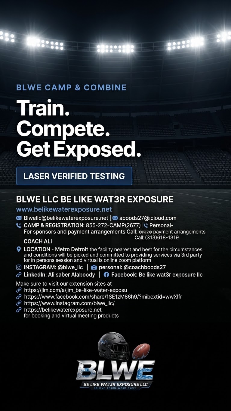 BLWE camp and combine information poster with event contact pathways
