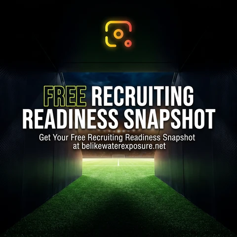 Stadium tunnel graphic promoting the free BLWE Recruiting Readiness Snapshot
