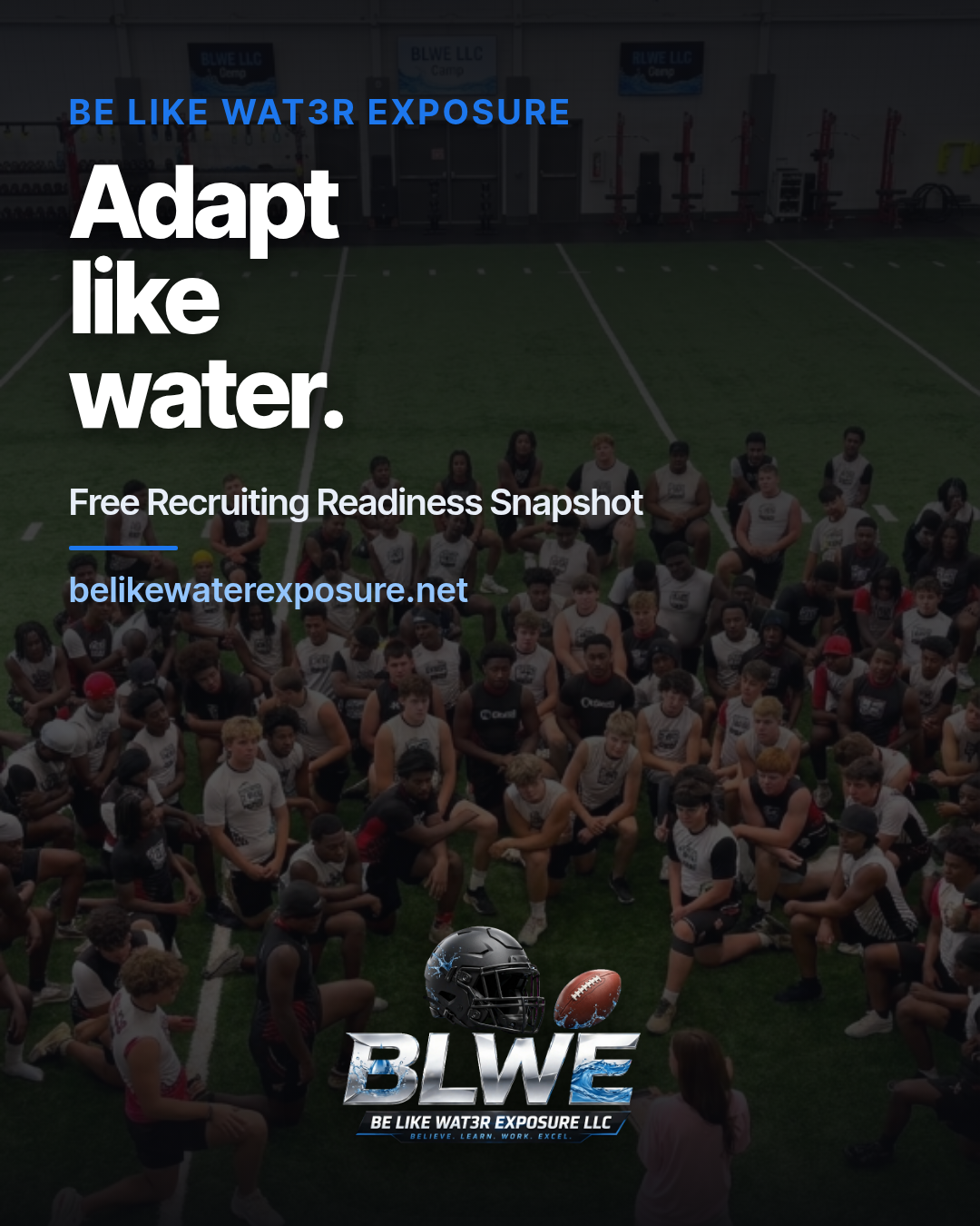 Coach-guided athlete development and recruiting preparation with Be Like Wat3r Exposure