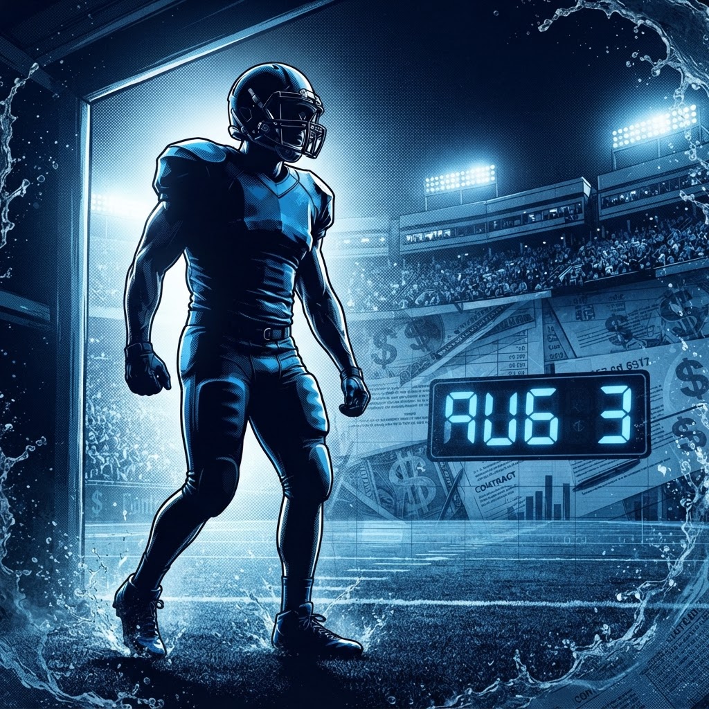 Editorial illustration for The August Emergency: What the 2022 Eligibility Injunction Means for Your Football Future