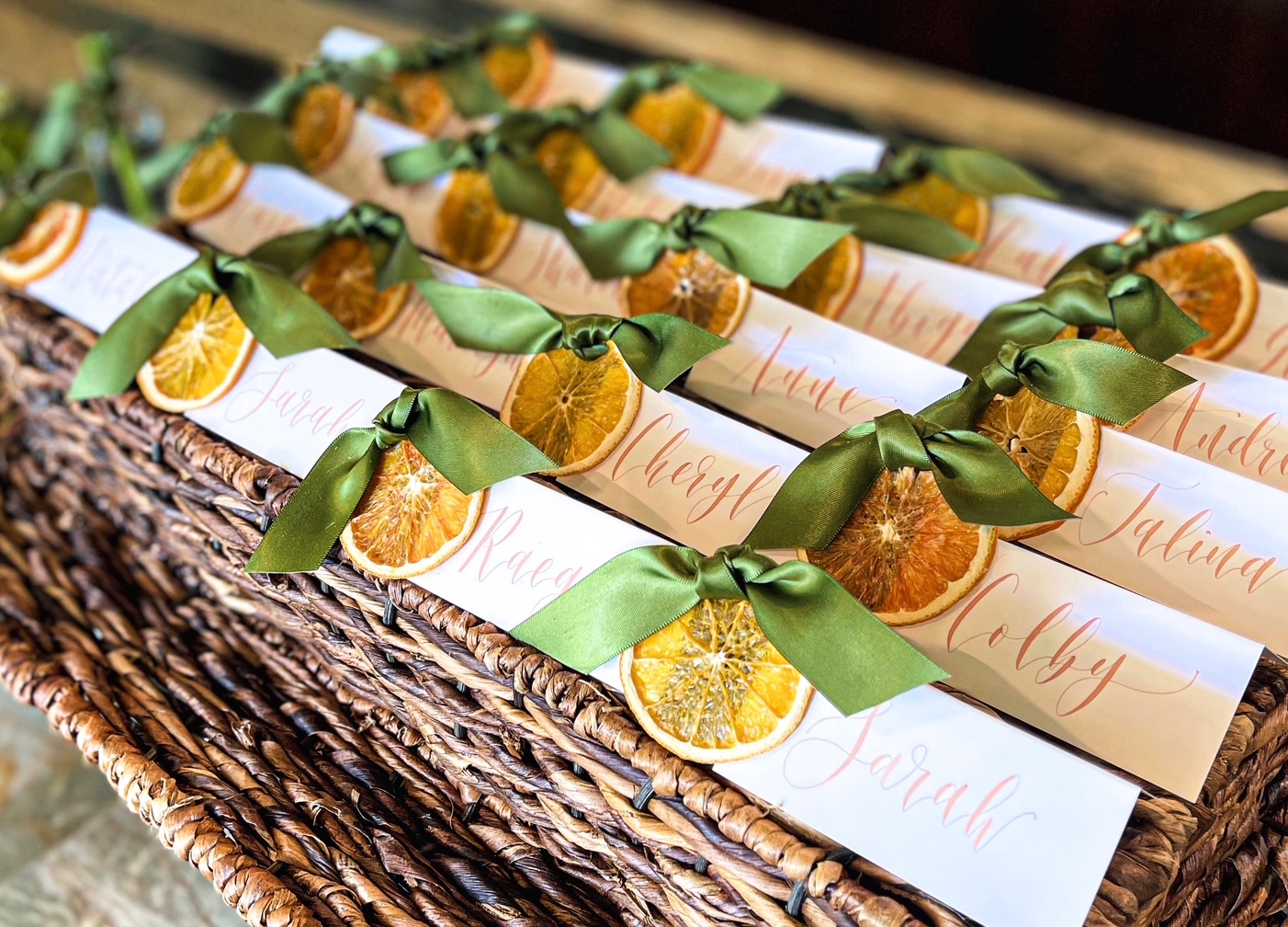 Custom monogrammed tableware in Tampa, FL by Two Sisters Events