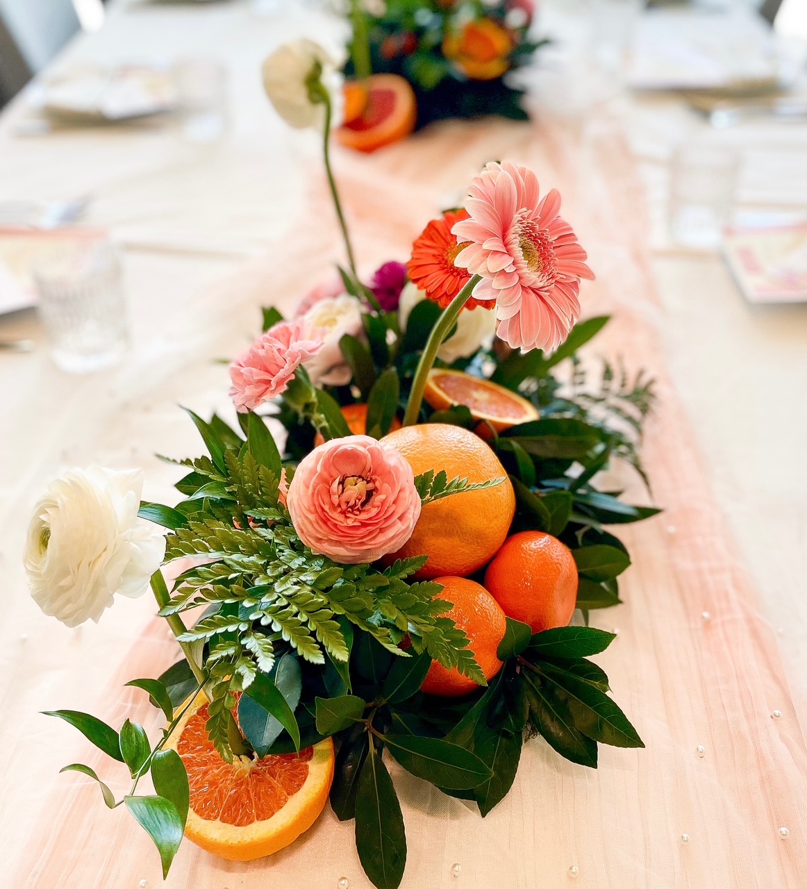 Baby shower brunch setting in Tampa, FL by Two Sisters Events