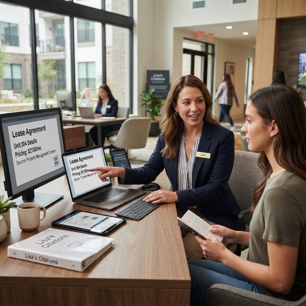 The Evidence-Based Leasing Desk: Why Every Answer Lisa Gives Comes with a Receipt
