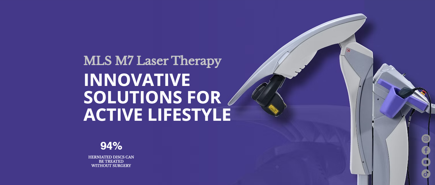 MLS M7 Laser Therapy — innovative solutions for active lifestyle, 94% of herniated discs can be treated without surgery