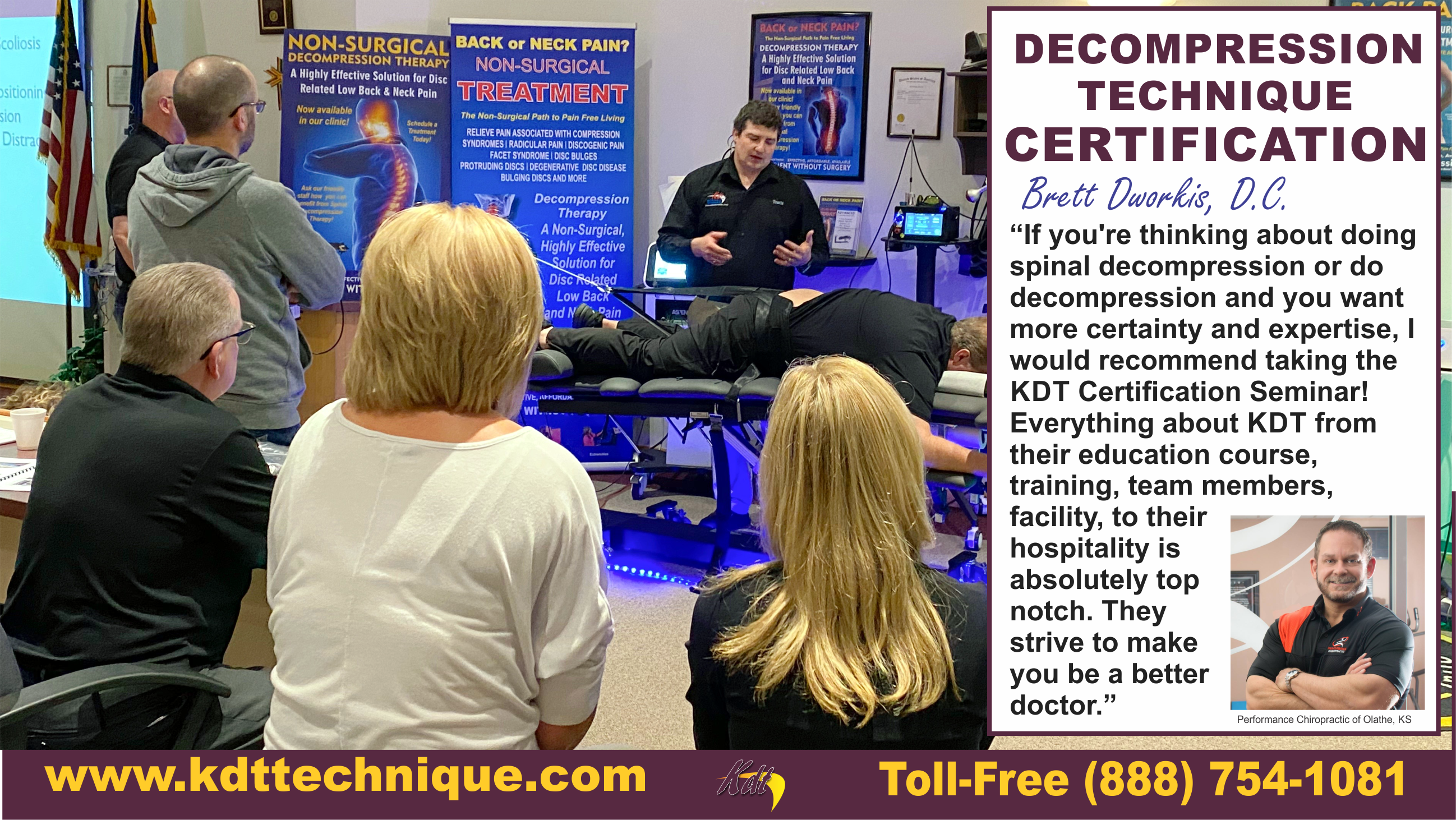KDT Decompression Technique Certification Seminar — upcoming seminars