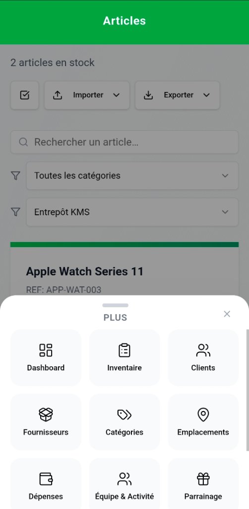 Étape 5 — Ouvrir le module Inventaire