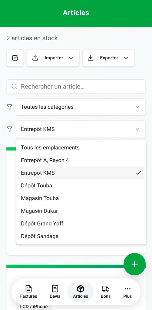 Étape 2 — Filtrer par emplacement