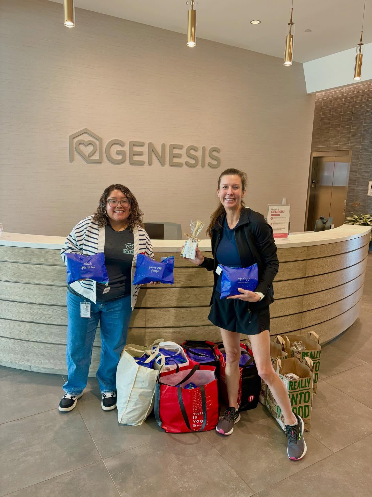 FACE bags delivered to Genesis Women's Shelter