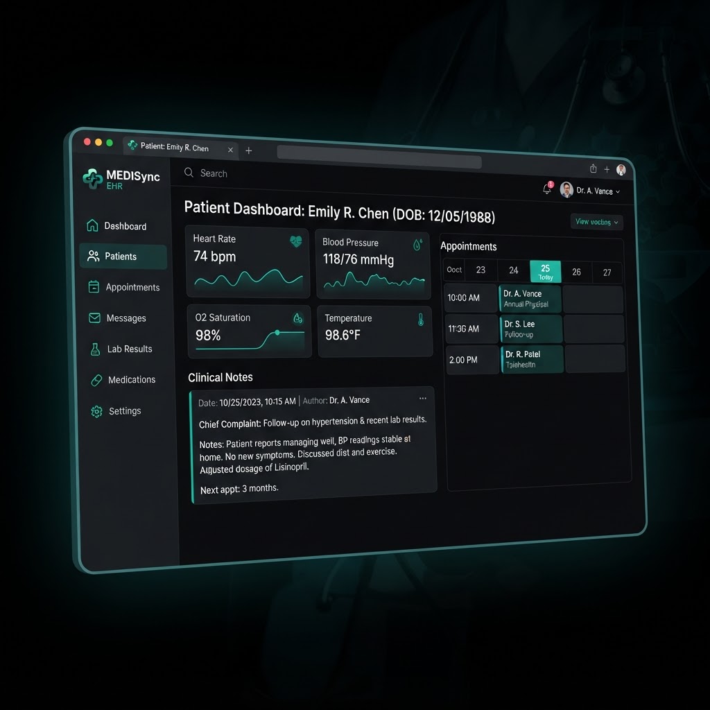 DocTok provider EHR dashboard