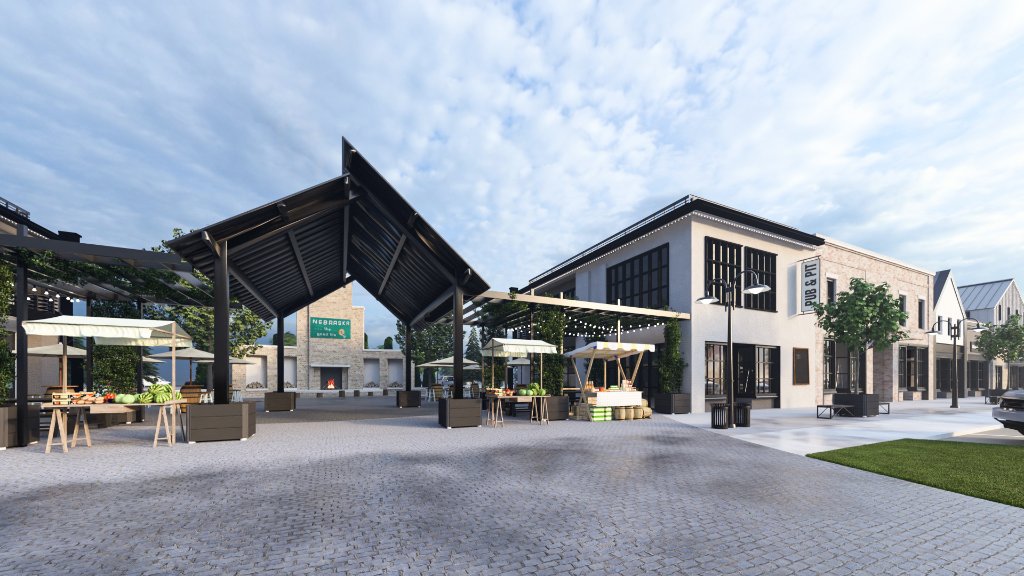 Architectural rendering without people