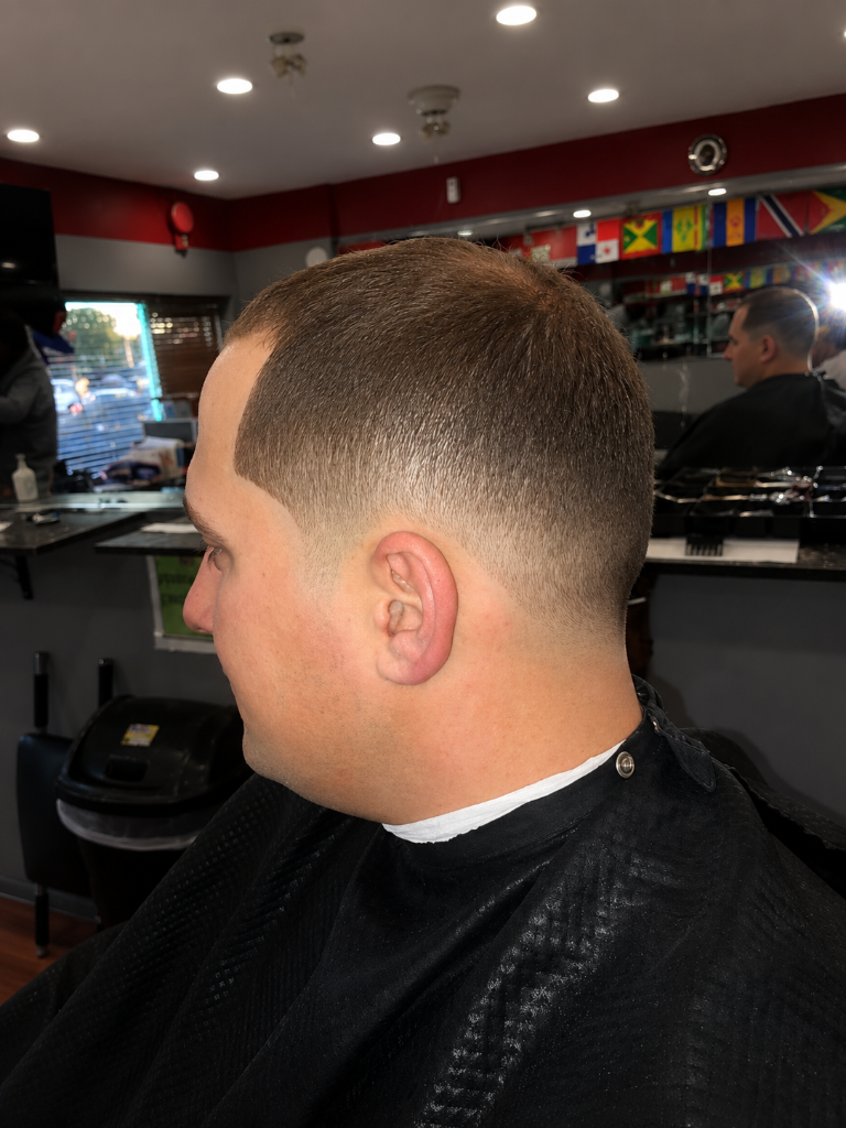 Man with fresh fade haircut