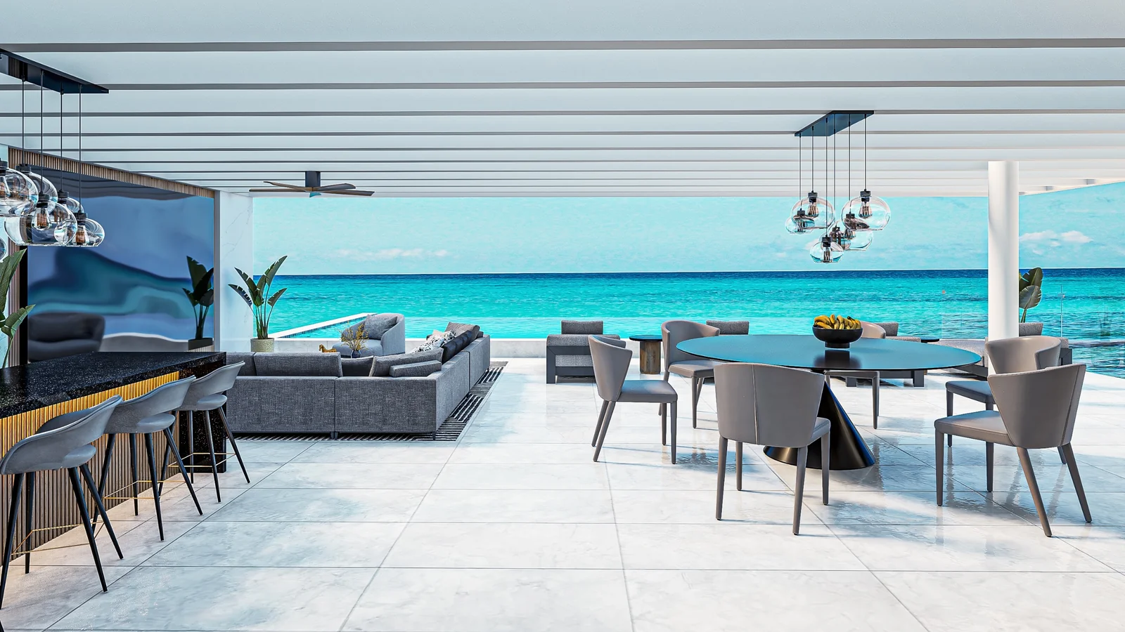 Terraza con alberca infinity privada del penthouse Midnight, Nova Bay, Tankah, Tulum