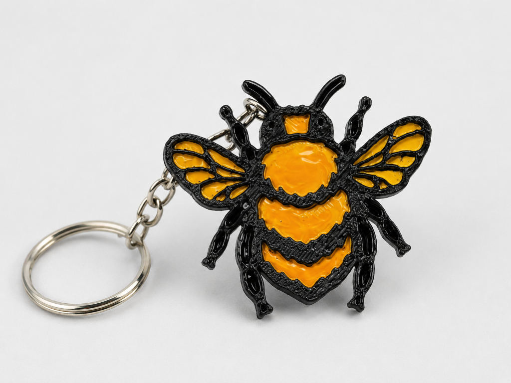 Llavero abeja en resina