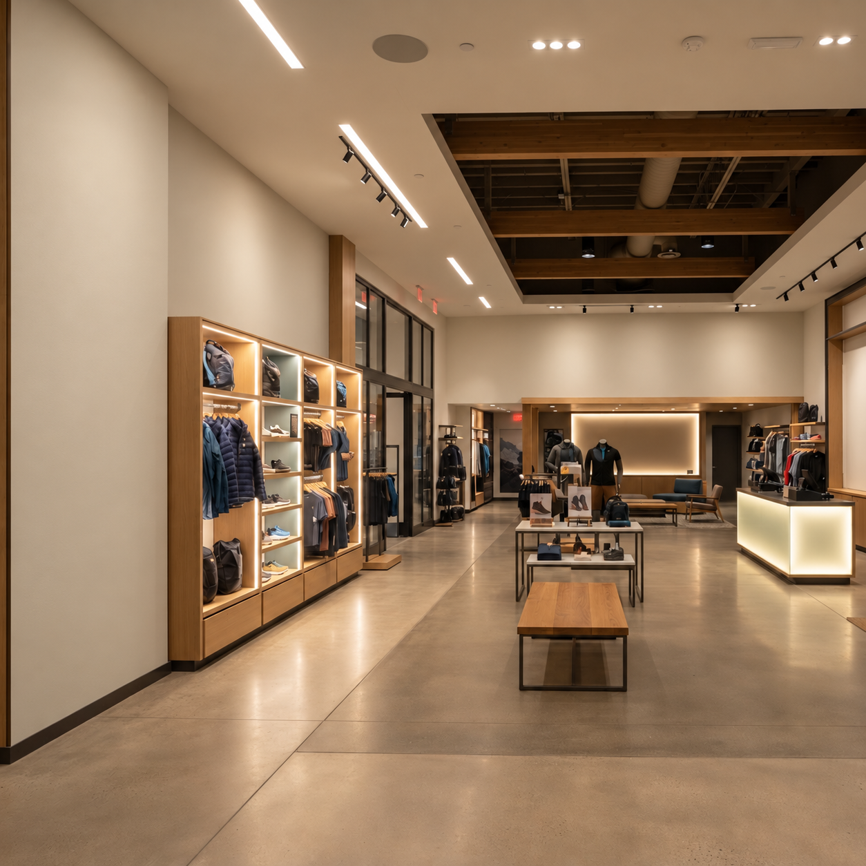 Retail Showroom Environment illustrative baseline without environmental graphics