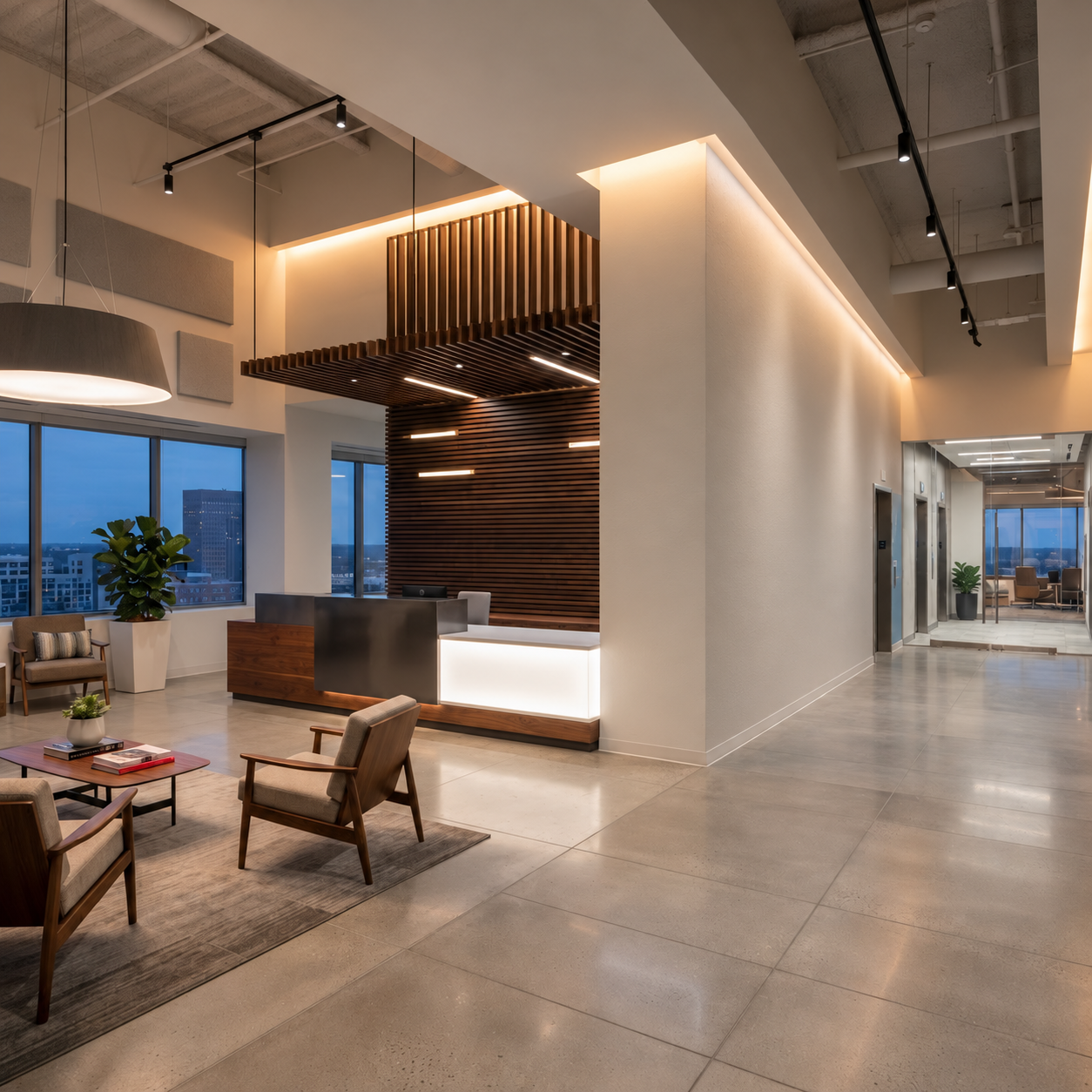 Corporate Office Environment illustrative baseline without environmental graphics