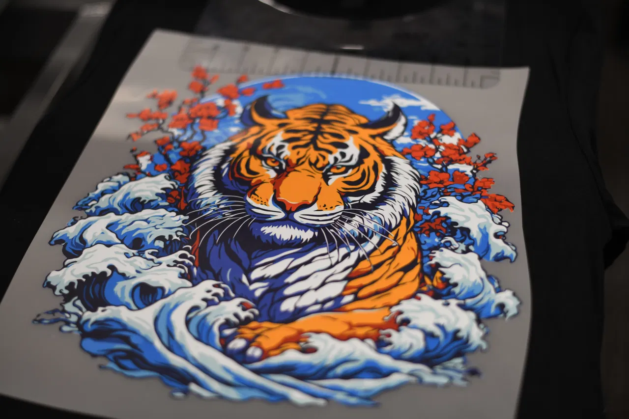 Premium DTF transfer print — tiger graphic