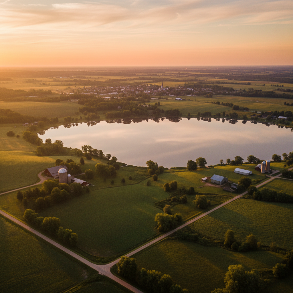 Lake Waconia aerial